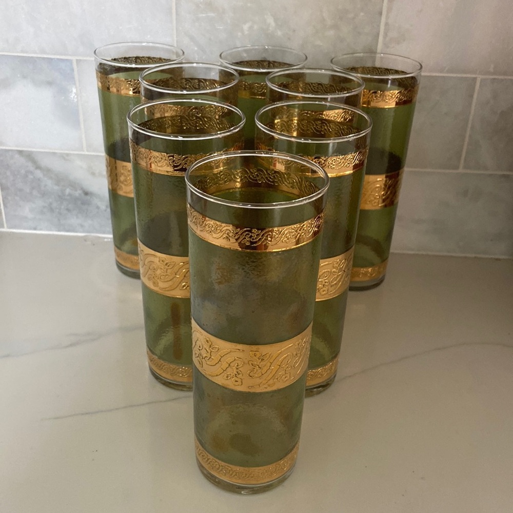 Vintage federal glass highball glasses